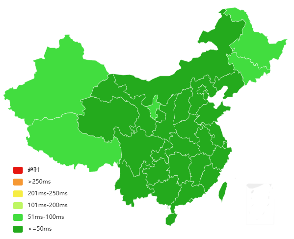 广州BGP云服务器线路延迟实测效果图